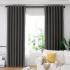 Draperie din catifea blackout cu inele negre, Madison, 250x265 cm, densitate 700 g/ml, Pine Tree, 1 buc