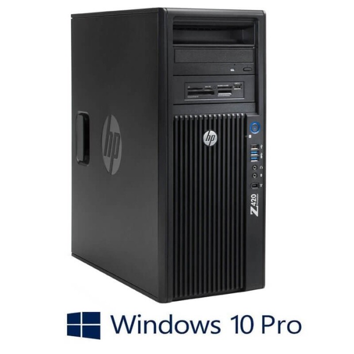 Workstation HP Z420, E5-1650, 32GB DDR3, 512GB SSD, Quadro P400, Win 10 Pro
