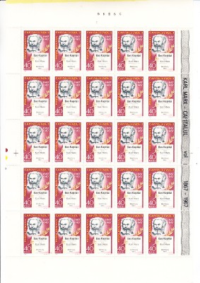 M1 NS - 1967 - 100 ani de la aparitia lucrarii Capitalul de Karl Marx - coala foto