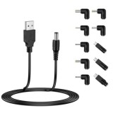 Kit incarcare - Cablu + 10 adaptoare USB la DC Asteroid GSM ChargeNest AC21, negru