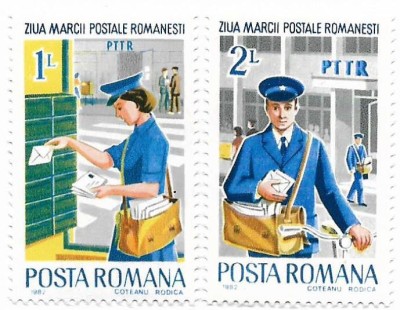 Romania (393) - Ziua marcii postale romanesti, 1982 - serie neobliterata foto