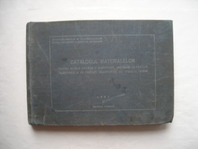 Catalogul materialelor pentru retele aeriene si subterane posturi telegrafice foto