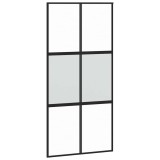 Cumpara ieftin Usa glisanta, negru, 102,5x205 cm, sticla securizata/aluminiu