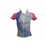 Tricou Ciclism Copii Culoare Roz/Albastru Marime 6 Ani Cod:MXBEL039
