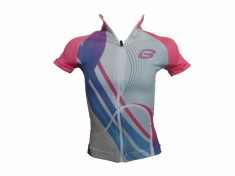 Tricou Ciclism Copii Culoare Roz/Albastru Marime 6 Ani Cod:MXBEL039