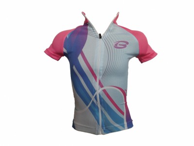 Tricou Ciclism Copii Culoare Roz/Albastru Marime 6 Ani Cod:MXBEL039 foto