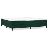 Cumpara ieftin Pat box spring cu saltea, verde inchis, 200x200 cm, catifea