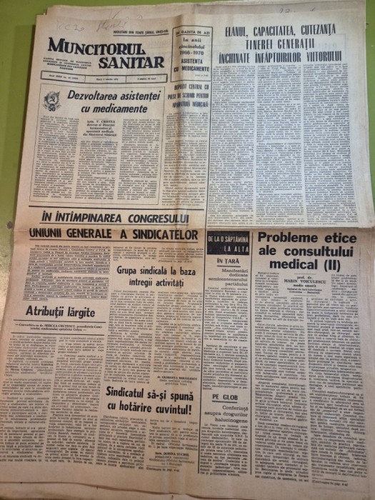 ziarul muncitorul sanitar 2 martie 1971