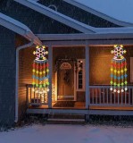 Ghirlanda luminoasa colorata, tip fulg, lungime 160 cm, cu 60LED-uri, alimentare la priza, multicolor
