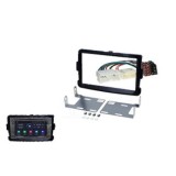 Set Rama adaptare radio 2DIN Dacia Dokker, Duster, Lodgy, Sandero negru metalizat + Cablu conectare Dacia