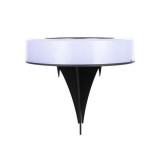 Lampa solara LED, sub forma de cerc, pentru gazon sau gradina, Rezistenta la apa, Flippy, Alb rece