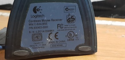 Cordless Mouse Receiver Logitech C-BA4-MSE #1-831 foto