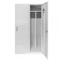 Vestiar Compartimentat metalic Premium cu 2 usi, 800x500x1800 mm (LxlxH), Asamblat, Plus