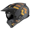 Casca pentru scuter - motocicleta MT Streetfighter SV Skull2020 A12 gri mat (ochelari soare integrati) &ndash; masca (protectie) barbie si cozoroc detasabil