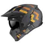 Cumpara ieftin Casca pentru scuter - motocicleta MT Streetfighter SV Skull2020 A12 gri mat (ochelari soare integrati) &ndash; masca (protectie) barbie si cozoroc detasabil