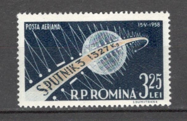 Romania.1958 Posta aeriana-Satelitul Sputnik 3 XR.362