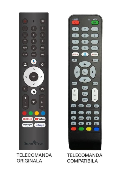 Telecomanda inlocuitoare TV SmartTech 32HG01V compatibil cu originalul (588)