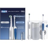 Set irigator bucal Oral-B Oral Health Center + Periuta de dinti electrica Pro Series 1, 5 program de presiune, 1 duza Oxyjet, 1 duza cu jet de apa, Cu
