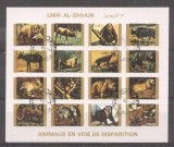 Umm al Qiwain 1973 Animals, imperf. mini block, used T.368