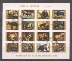 Umm al Qiwain 1973 Animals, imperf. mini block, used T.368