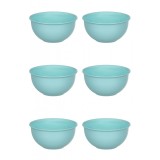 Set boluri, 6 piese, 500 ml, Plastic, Verde Menta