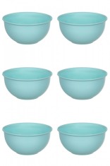 Set boluri, 6 piese, 500 ml, Plastic, Verde Menta