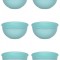 Set boluri, 6 piese, 500 ml, Plastic, Verde Menta