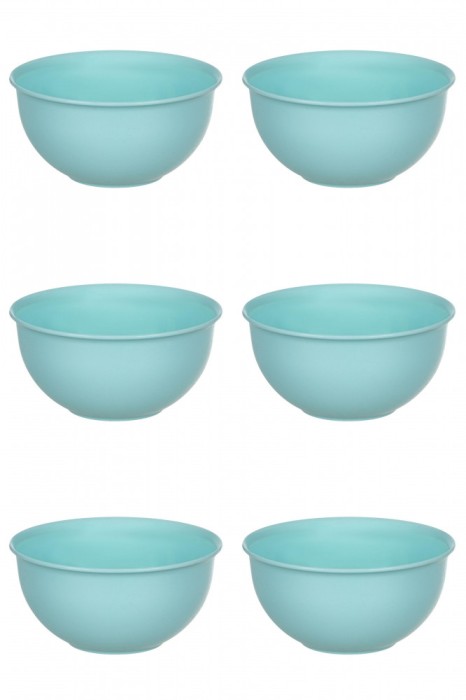 Set boluri, 6 piese, 500 ml, Plastic, Verde Menta
