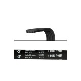Curea transmisie H7 1195 compatibila masina spalat rufe Whirlpool Ariston Indesit OEM
