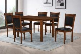 Cumpara ieftin Set Masa Extensibila +6 Scaune Wood 4 Lemn