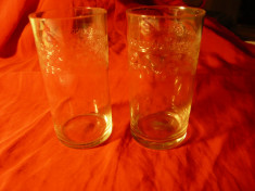 2 Pahare pentru vin, tip Baccarat , h= 9cm ,d.sus = 4,5cm foto