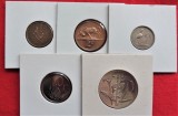 Africa de Sud / South Africa 1967 (text in engleza) - lot 5 monede - 1cent + 2 cents +5 cents + 10 cents +50 cents (352)