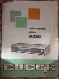 RADIORECEPTORUL STEREO BUCUR (S 749 TS), ANII &#039;70/RECLAMA DATE TEHNICE, 8 PAGINI