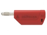 Mufă banană 4mm roșie 32A 30VAC/60VDC