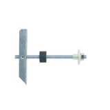 Diblu metalic basculant Fischer KM 10, cu șurub M10&times;180 mm, pentru pereți cu goluri, set 25 buc.