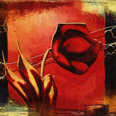 Tablou canvas Flori, vintage, abstract, arta18, 90 x 60 cm