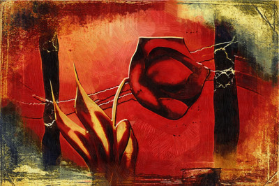 Tablou canvas Flori, vintage, abstract, arta18, 60 x 40 cm foto
