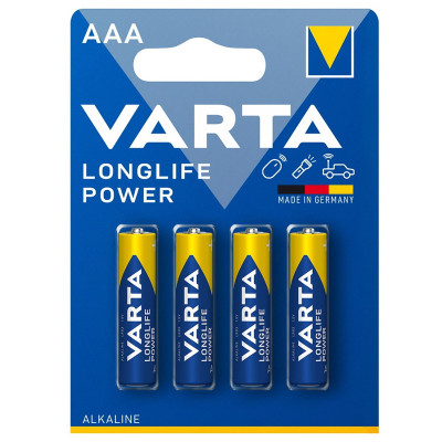 Baterii alcaline LR3 AAA Varta LongLife Power 4buc/blister foto