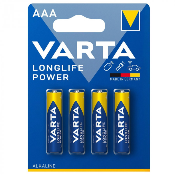 Baterii alcaline LR3 AAA Varta LongLife Power 4buc/blister