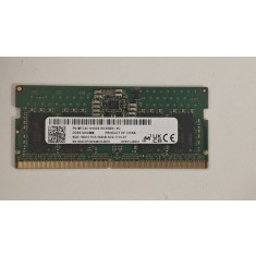 Memorie ram Laptop Micron 8GB, DDR5, 1Rx16, 5600Mhz, MTC4C10163S1SC56BD1, PC5-5600B, CL46, 1.1V, Non-ECC, sodimm, 262 pini, bulk