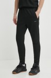 Reebok pantaloni de antrenament Strength culoarea negru, neted, 100075596