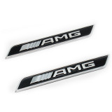 Set 2 bucati emblema AMG negru pentru aripi Mercredes