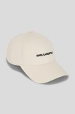 Karl Lagerfeld șapcă de baseball din bumbac K/ESSENTIAL culoarea bej, cu imprimeu, A3W33023