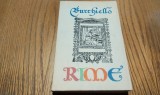 DOMENICO DI GIOVANNI zis Burchiello Florentinul - RIME - Tudor George (traducere) - Editura Univers, 1991, 478 p.