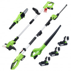 Set unelte electrice fara fir, 4 piese, cu încarcatoare&baterii GartenMobel Dekor