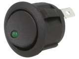 Comutator Rocker ON-OFF 20A/14VDC cu LED Negru