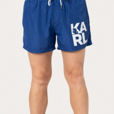 Pantaloni scurti barbati pentru inot cu croiala Regular fit, Classic KL21MBS02, Albastru inchis, S