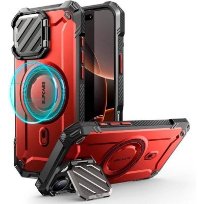 Husa iPhone 16 Pro Supcase Unicorn Beetle XT MagSafe, rosu foto