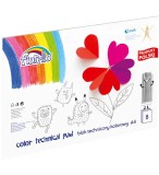 Carton color A4 160g,set de 8 file, FIORELLO