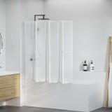 Gossi paravan cada de dus 140x168 cm, 7 panouri pliabil cu suport prosoape